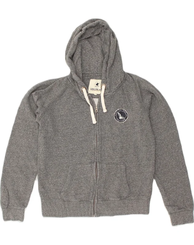 SOUL CAL Womens Zip Hoodie Sweater UK 14 Large Grey Cotton Mesh Fabric Canvas Fabric Denim Fabric SOUL CAL Womens Zip Hoodie Sweater UK 14 Large Grey Cotton Mesh Fabric Canvas Fabric Denim Fabric