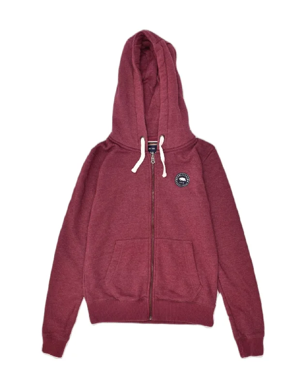 SOUL CAL Womens Zip Hoodie Sweater UK 8 Small Burgundy Cotton Seamless Knitted Crochet SOUL CAL Womens Zip Hoodie Sweater UK 8 Small Burgundy Cotton Seamless Knitted Crochet