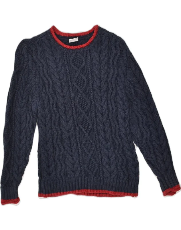 TOMMY HILFIGER Womens Crew Neck Jumper Sweater UK 10 Small Navy Blue Zippered Buttoned Snapped TOMMY HILFIGER Womens Crew Neck Jumper Sweater UK 10 Small Navy Blue Zippered Buttoned Snapped