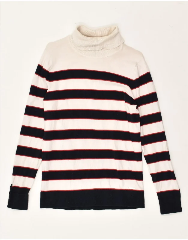 TOMMY HILFIGER Womens Roll Neck Jumper Sweater UK 12 Medium Off White Casual Formal Business TOMMY HILFIGER Womens Roll Neck Jumper Sweater UK 12 Medium Off White Casual Formal Business