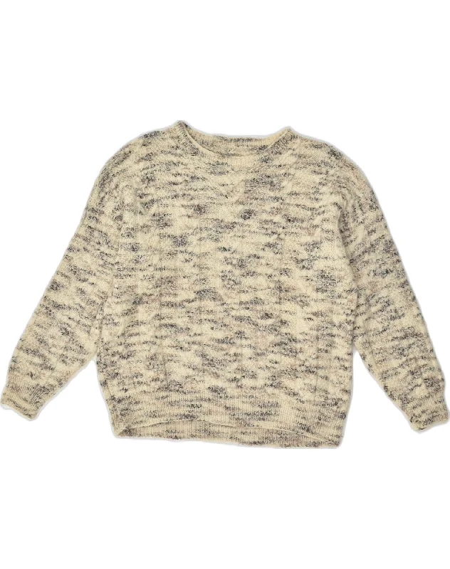 VINTAGE Womens Crew Neck Jumper Sweater UK 20 2XL Off White Flecked Wool Sweater Cotton Sweater Cashmere Sweater VINTAGE Womens Crew Neck Jumper Sweater UK 20 2XL Off White Flecked Wool Sweater Cotton Sweater Cashmere Sweater