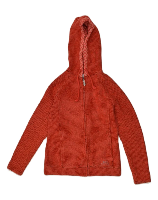 WEIRD FISH Womens Zip Hoodie Sweater UK 8 Small Red Cotton Lace Blend Ribbed Blend Corduroy Blend WEIRD FISH Womens Zip Hoodie Sweater UK 8 Small Red Cotton Lace Blend Ribbed Blend Corduroy Blend