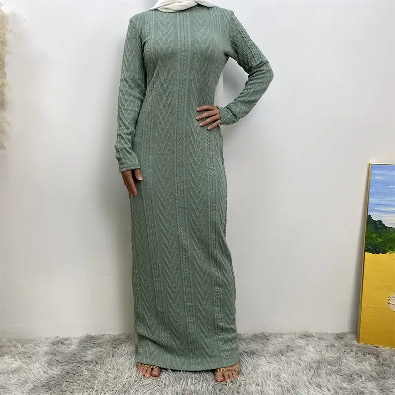 Winter Fall Muslim Women Sweater Underdress Abaya Under Wear Inner Slip Dress Terry Blend Velvet Blend Canvas Blend Winter Fall Muslim Women Sweater Underdress Abaya Under Wear Inner Slip Dress Terry Blend Velvet Blend Canvas Blend
