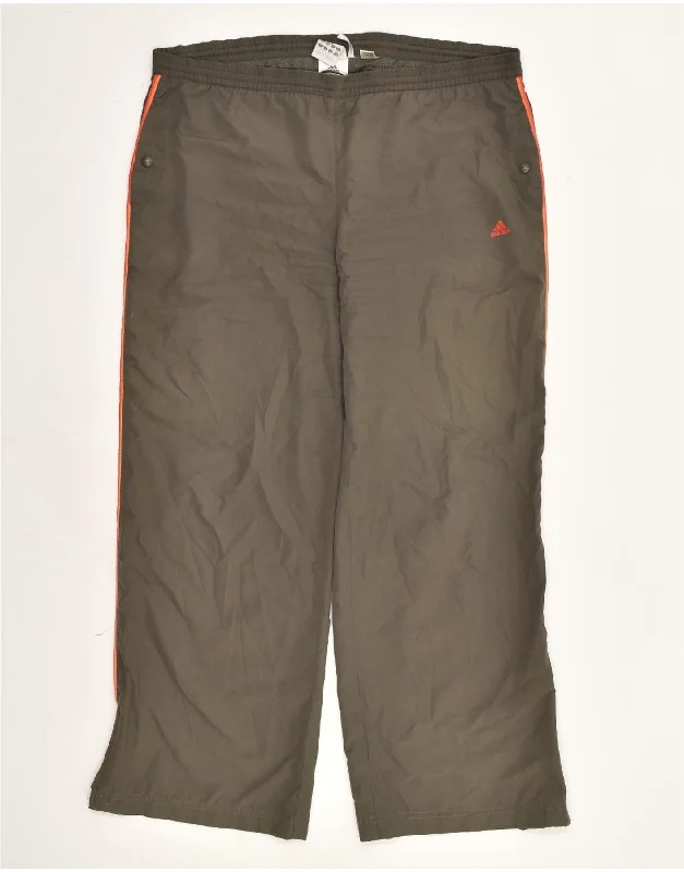 ADIDAS Womens Clima Proof Tracksuit Trousers UK 14  Large Green Polyester Trousers New Arrival