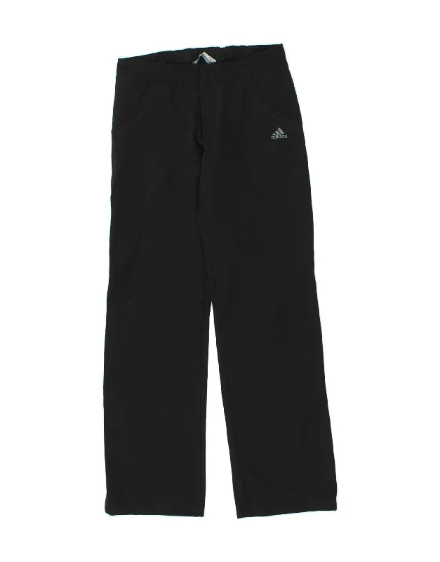 ADIDAS Womens Climalite Tracksuit Trousers UK 10 Small Black Polyester