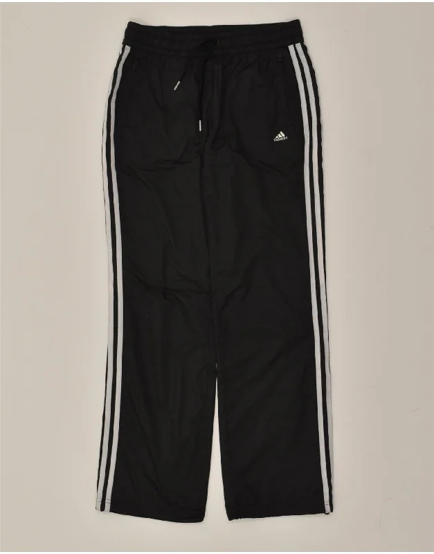 ADIDAS Womens Climalite Tracksuit Trousers UK 10 Small  Black Polyester