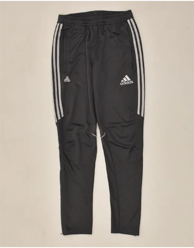 ADIDAS Womens Climalite Tracksuit Trousers UK 10 Small Grey Polyester Trousers Gym Athletic