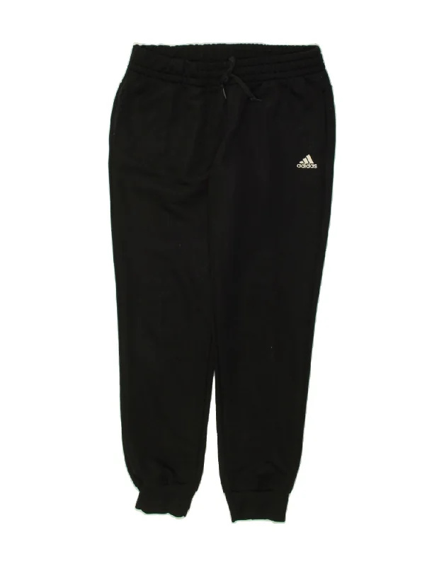 ADIDAS Womens Tracksuit Trousers Joggers UK 14/16 Large Black Polyester