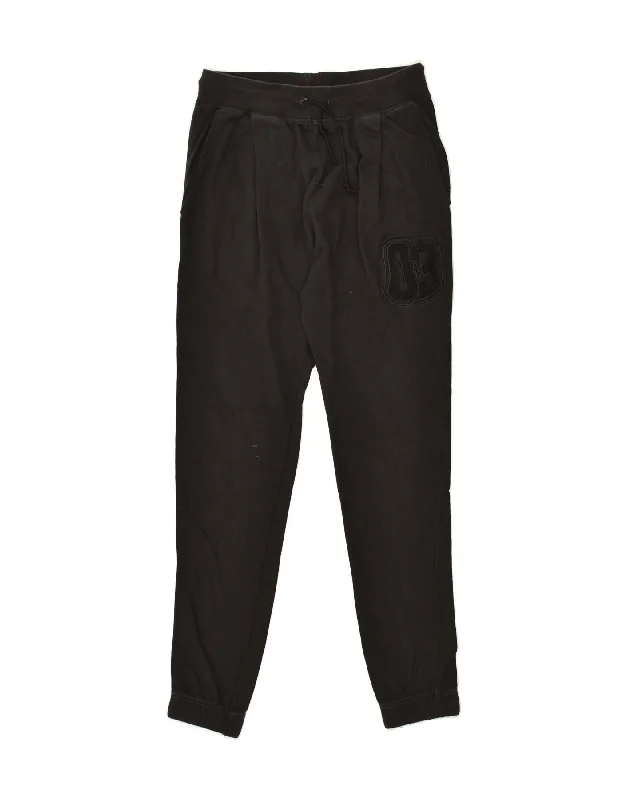ADIDAS Womens Tracksuit Trousers Joggers UK 6 XS  Black Cotton Trousers Culottes Wide Leg