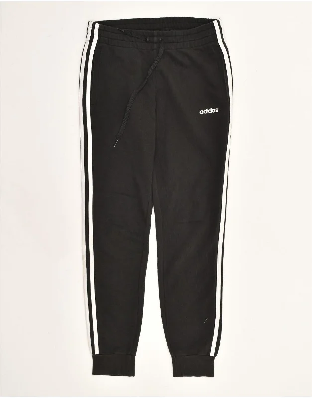 ADIDAS Womens Tracksuit Trousers Joggers UK 8/10 Small Black Cotton Trousers Recommended Stylist