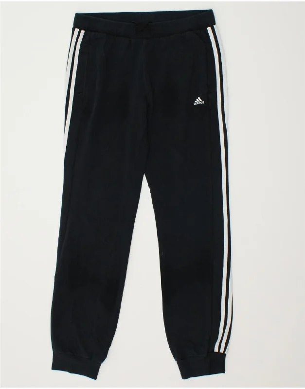 ADIDAS Womens Tracksuit Trousers Joggers UK 8/10 Small Black Cotton