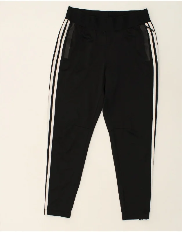 ADIDAS Womens Tracksuit Trousers Joggers UK 8/10 Small Black Polyester