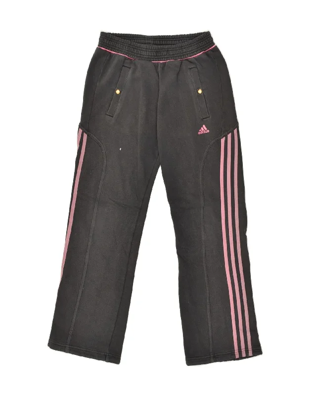 ADIDAS Womens Tracksuit Trousers UK 12 Medium  Black Cotton