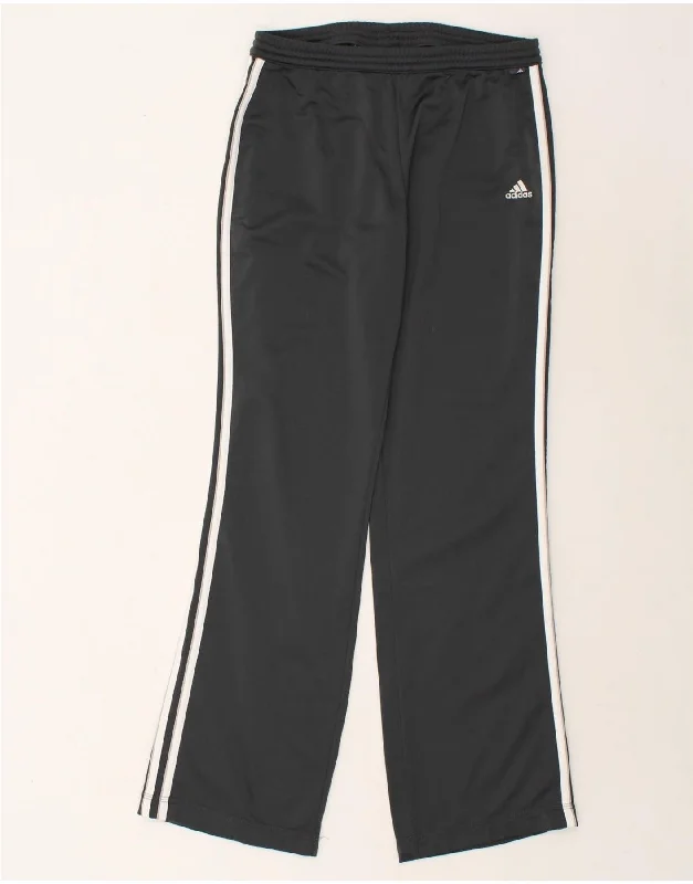 ADIDAS Womens Tracksuit Trousers UK 12 Medium Grey Polyester