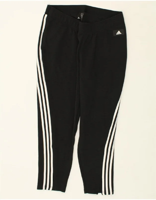 ADIDAS Womens Tracksuit Trousers UK 20/22 XL Black Cotton