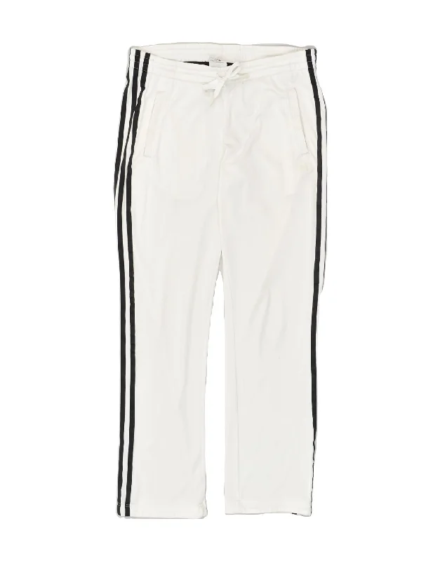 ADIDAS Womens Tracksuit Trousers UK 4/6 XS White Polyester Trousers stylish elegant