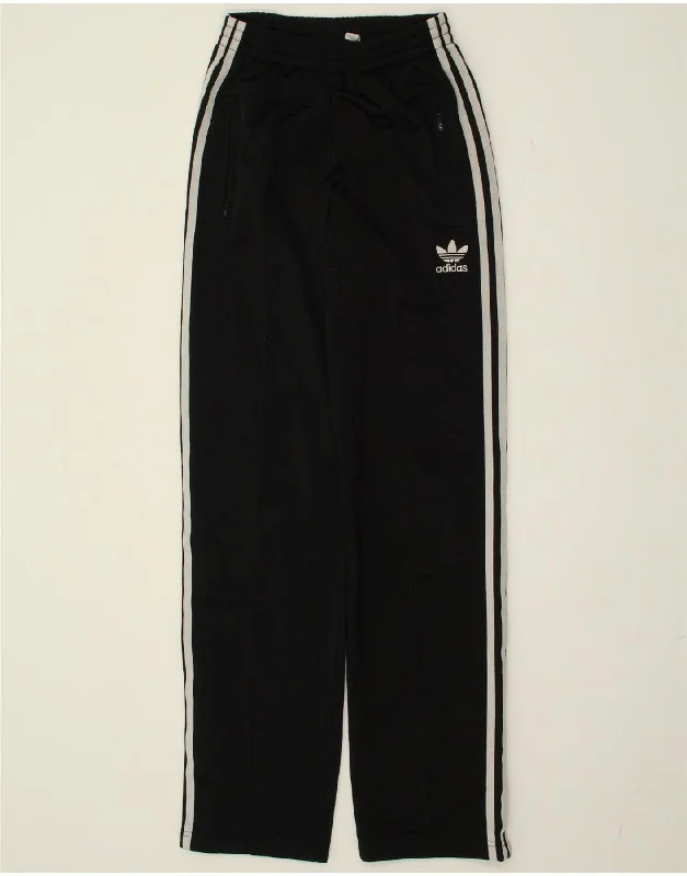 ADIDAS Womens Tracksuit Trousers UK 4 XS Black Polyester