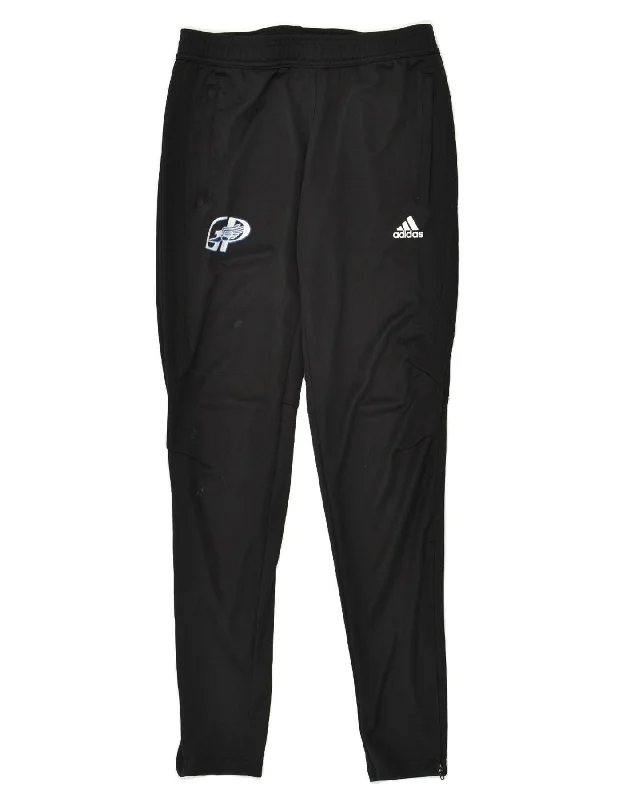 ADIDAS Womens Tracksuit Trousers UK 8-10 Small Black Polyester Trousers stylish elegant