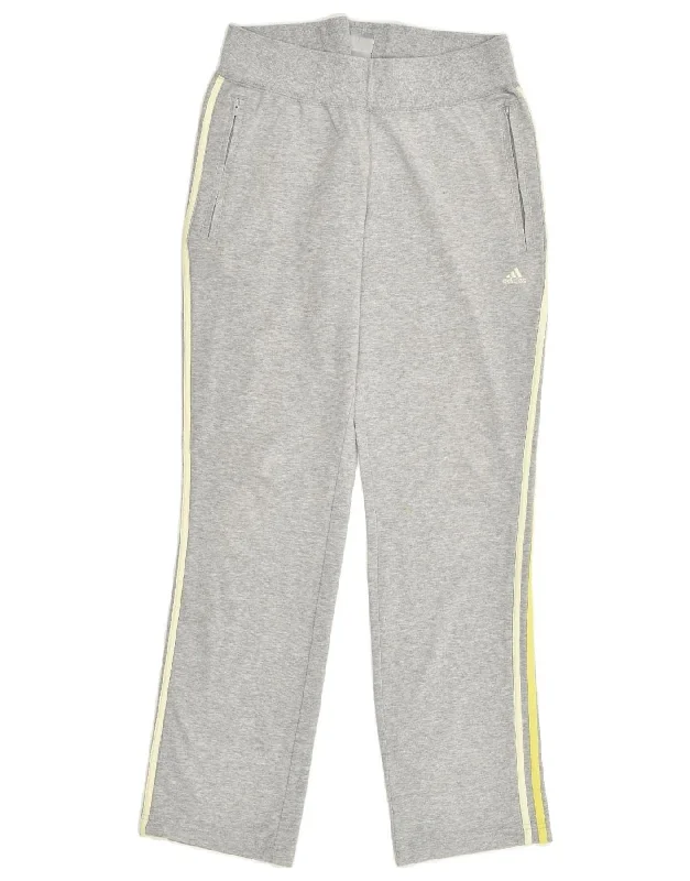 ADIDAS Womens Tracksuit Trousers UK 8/10 Small Grey Cotton Trousers Harem Relaxed Fit
