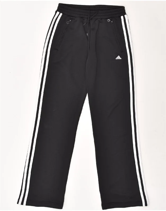 ADIDAS Womens Tracksuit Trousers UK 8 Small Black Trousers Palazzo Wide Leg