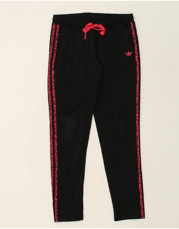 ADIDAS Womens Tracksuit Trousers UK 8 Small  Black Polyester