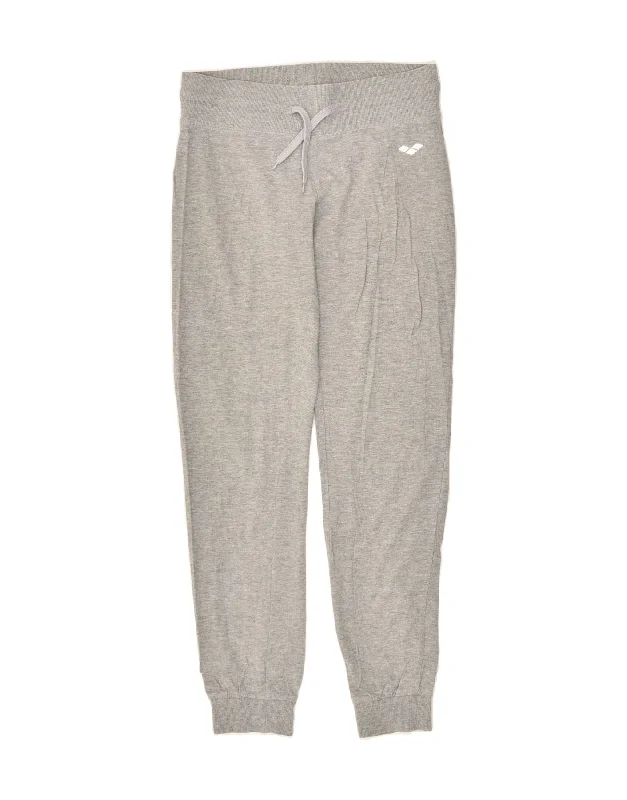 ARENA Womens Tracksuit Trousers Joggers UK 12 Medium Grey Cotton Trousers Palazzo Wide Leg