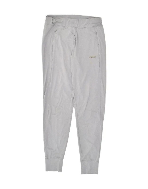 ASICS Womens Tracksuit Trousers Joggers UK 12 Medium Grey Polyester