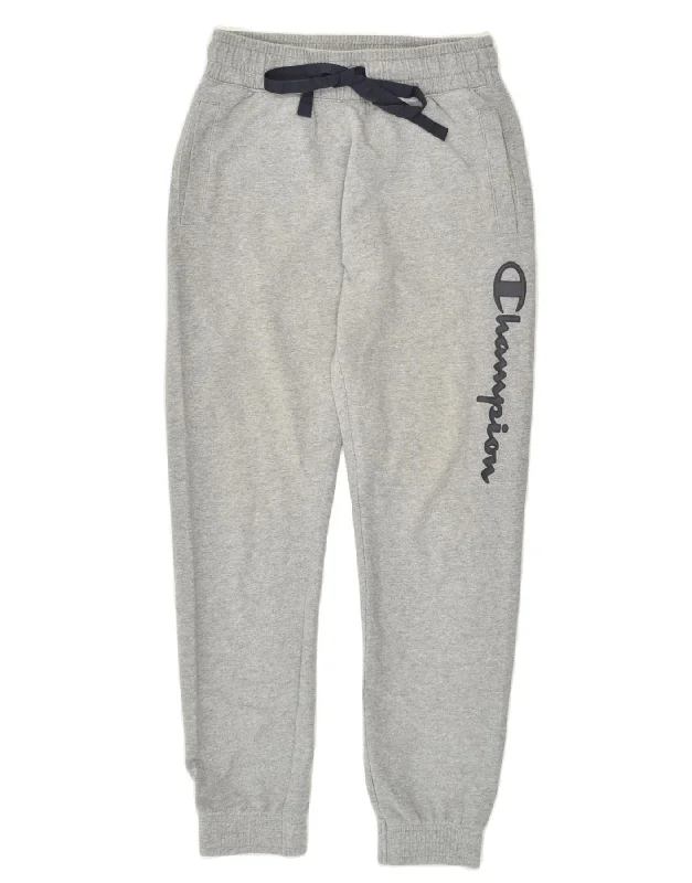 CHAMPION Womens Graphic Tracksuit Trousers Joggers UK 4 XS Grey Trousers trendy modern