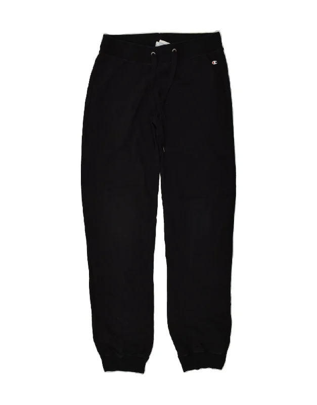 CHAMPION Womens Heritage Tracksuit Trousers Joggers UK 14 Large Black