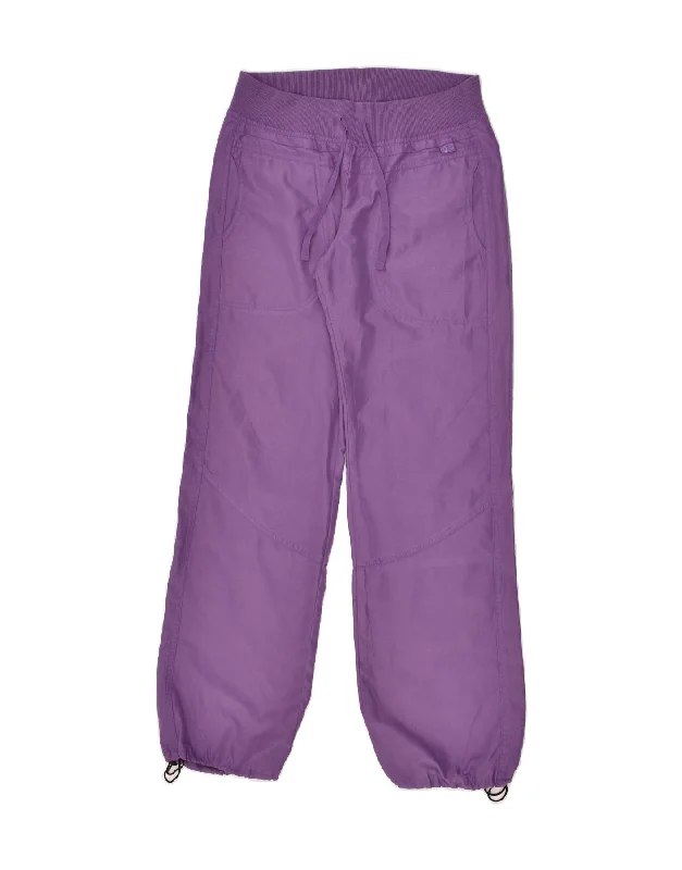 CHAMPION Womens Tracksuit Trousers Joggers UK 8 Small Purple Polyester Trousers High Rise Slim Fit