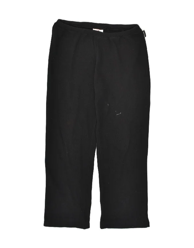 CHAMPION Womens Tracksuit Trousers UK 14 Large Black Cotton