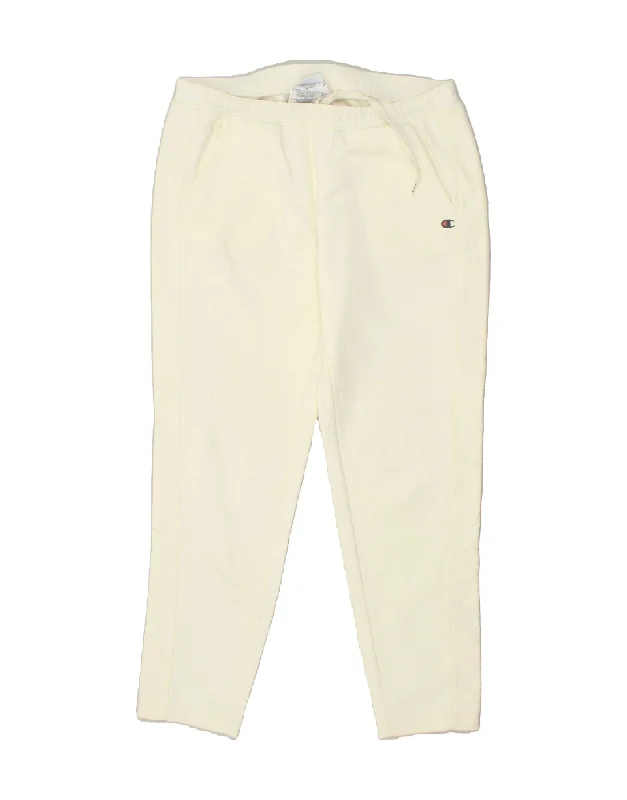 CHAMPION Womens Tracksuit Trousers UK 20 2XL Yellow Cotton