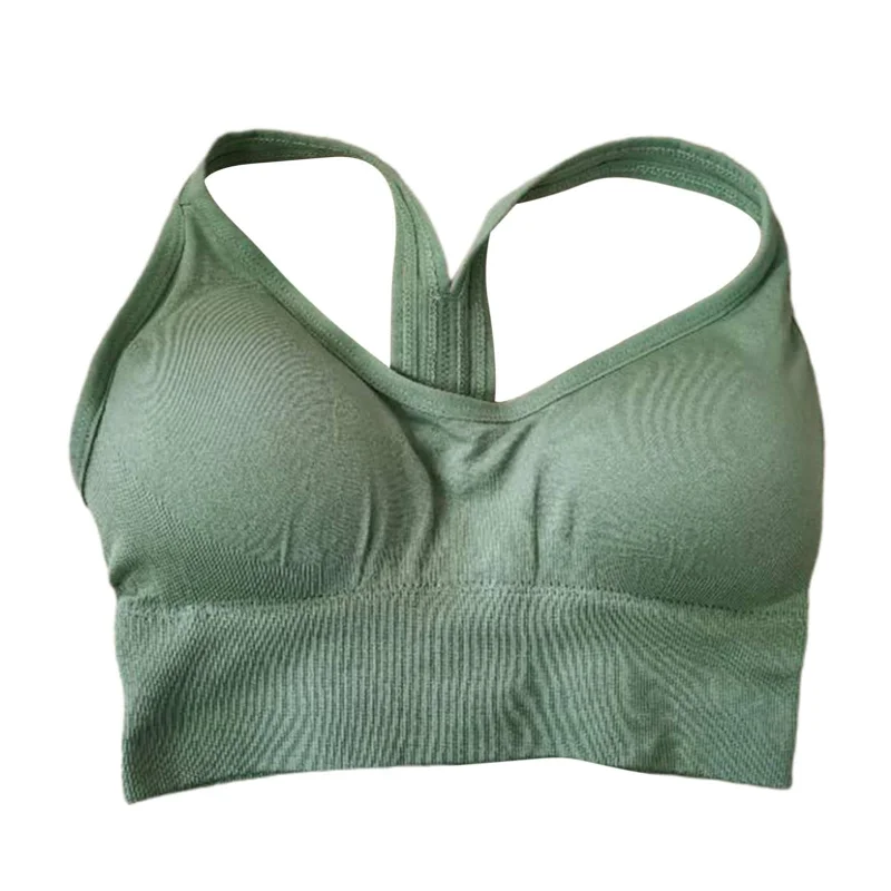 Maxbell Comfort Sports Bra Yoga Crop Top Vest Running Underwear Green XL