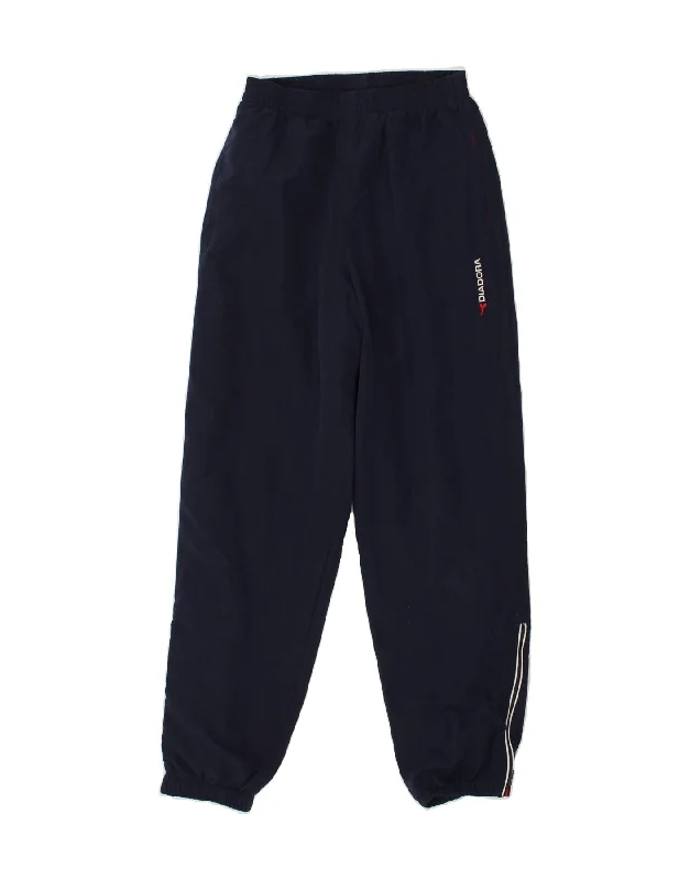 DIADORA Womens Graphic Tracksuit Trousers Joggers UK 8 Small Navy Blue