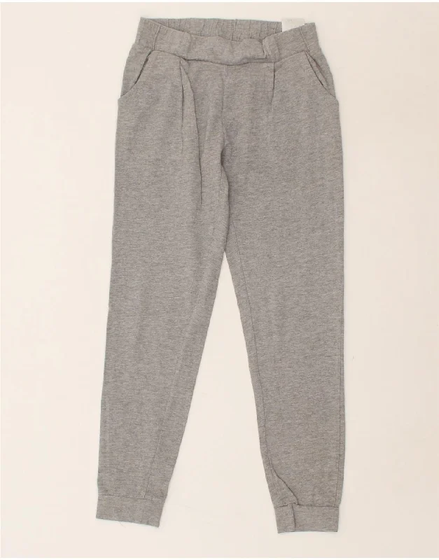 DIADORA Womens Tracksuit Trousers Joggers UK 6 XS Grey Cotton Trousers Evening Elegant