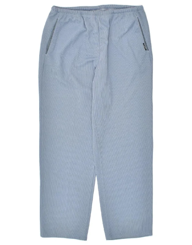 DIADORA Womens Tracksuit Trousers UK 14 Medium Blue Polyester Trousers fashionable trendy
