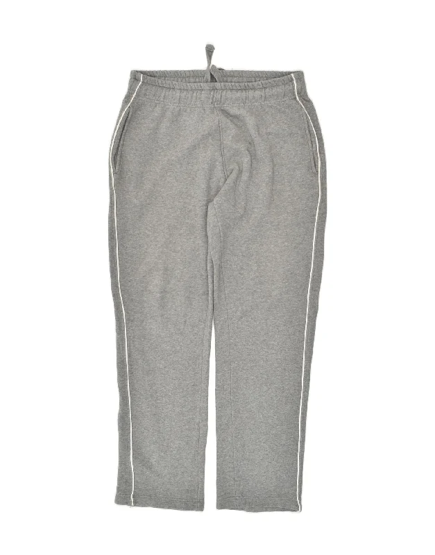 ELLESSE Womens Tracksuit Trousers UK 14 Medium Grey Cotton