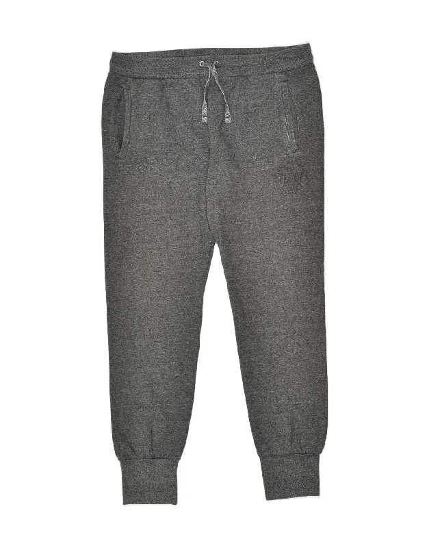 FREDDY Womens Tracksuit Trousers Joggers UK 12 Medium  Grey Flecked Cotton