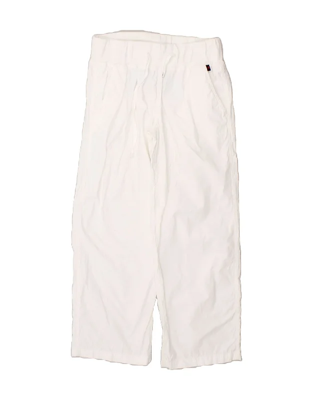 KAPPA Womens Graphic Tracksuit Trousers UK 18 XL White Cotton