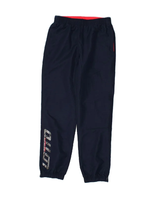 LOTTO Womens Graphic Tracksuit Trousers Joggers UK 14 Large Navy Blue