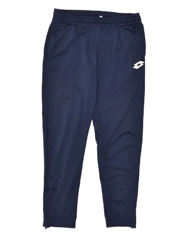 LOTTO Womens Tracksuit Trousers UK 18 XL Navy Blue Polyester Trousers Leisure Comfortable