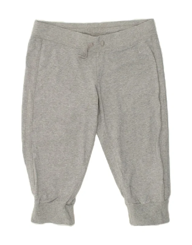 NIKE Womens Capri Tracksuit Trousers Joggers UK 12 Medium Grey