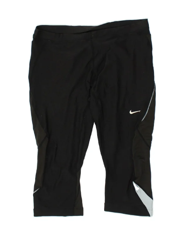 NIKE Womens Capri Tracksuit Trousers UK 18 XL Black