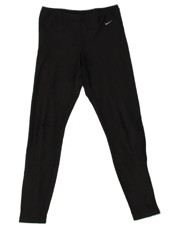 NIKE Womens Dri Fit Tracksuit Trousers UK 4/6 XS Black Polyester Trousers practical durable