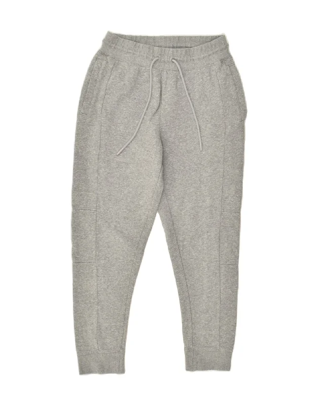 NIKE Womens Graphic Tracksuit Trousers Joggers UK 10 Small Grey Cotton Trousers Modern Contemporary