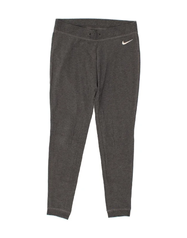 NIKE Womens Tracksuit Trousers Joggers UK 10 Small Grey Cotton