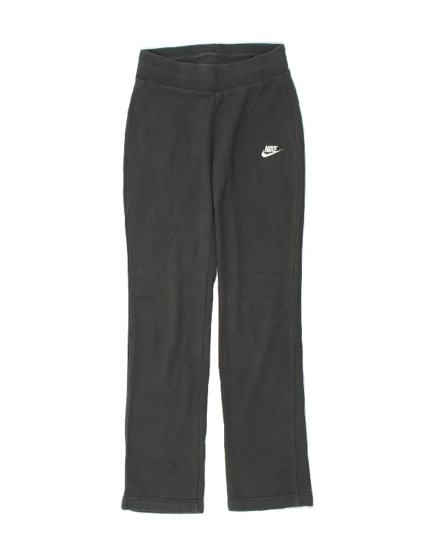 NIKE Womens Tracksuit Trousers Joggers UK 8/10 Small Grey Cotton Trousers luxurious high-end