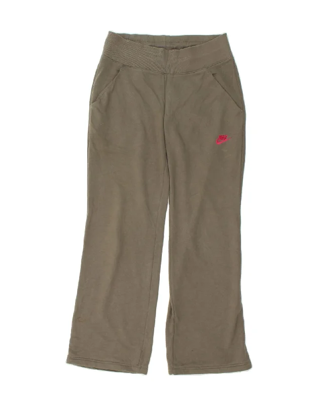 NIKE Womens Tracksuit Trousers UK 10/12 Medium Grey Cotton Trousers cozy soft