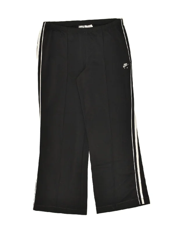 NIKE Womens Tracksuit Trousers UK 12 Medium Black Polyester Trousers Bootcut Casual