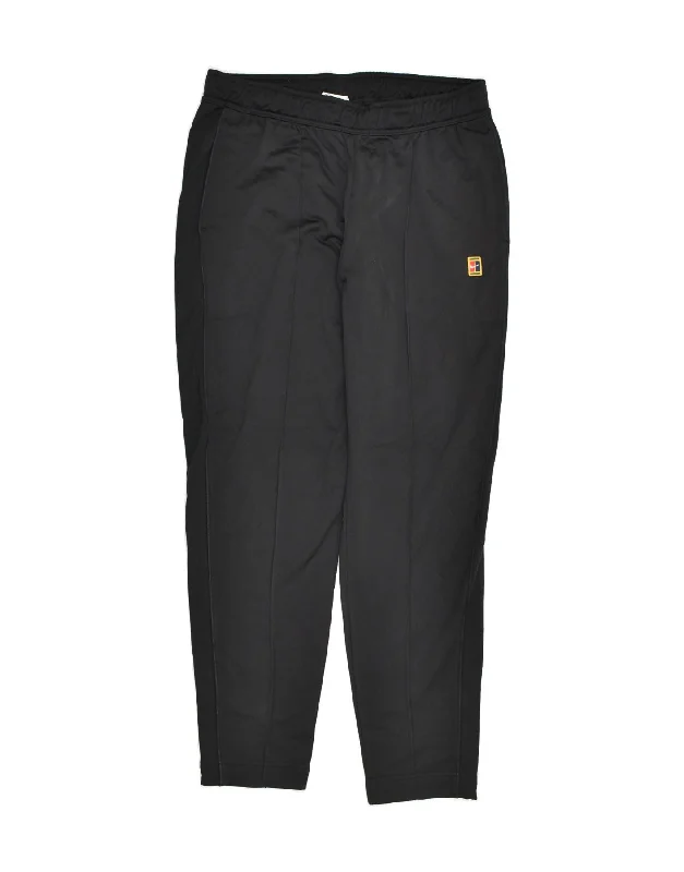 NIKE Womens Tracksuit Trousers UK 16 Large Black Polyester Trousers Lace Delicate
